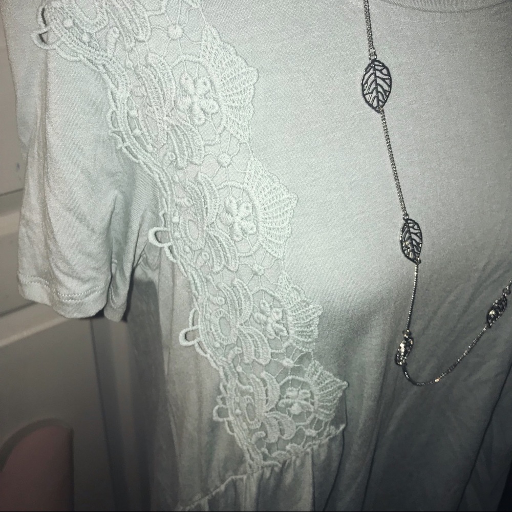 Light blue shirt sleeve top
